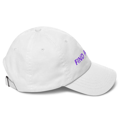 Alzheimers Awareness Clothing - White Hat "Find a Cure"