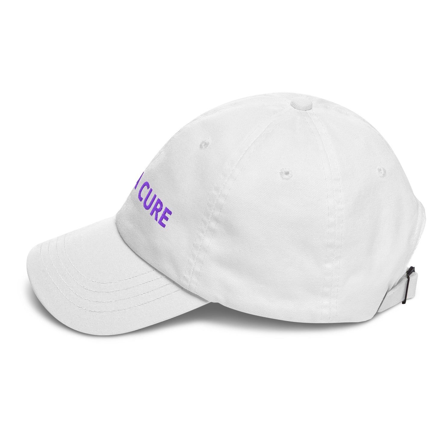 Alzheimers Awareness Clothing - White Cap - Side