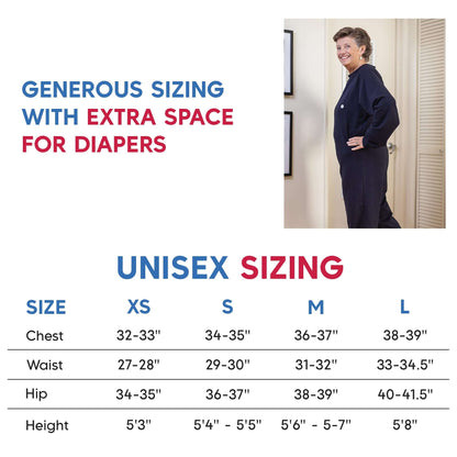 Anti-Strip Jumpsuit - Sizing Chart