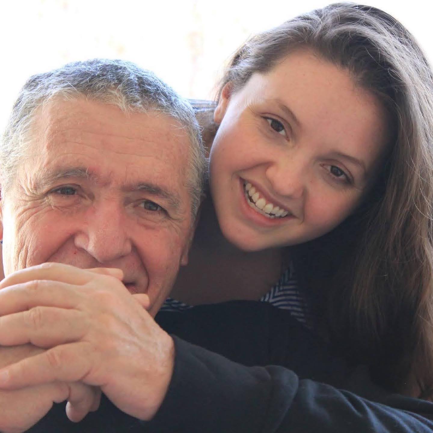Daughter with dad who has dementia