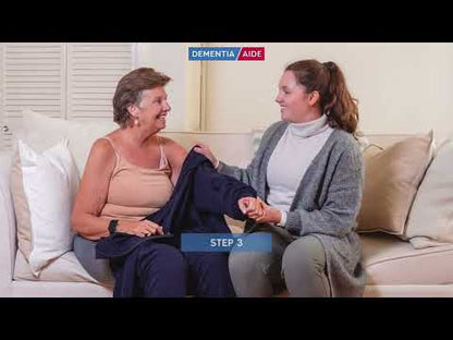 How to Put on an Anti-Strip Onesie or Adaptive clothing