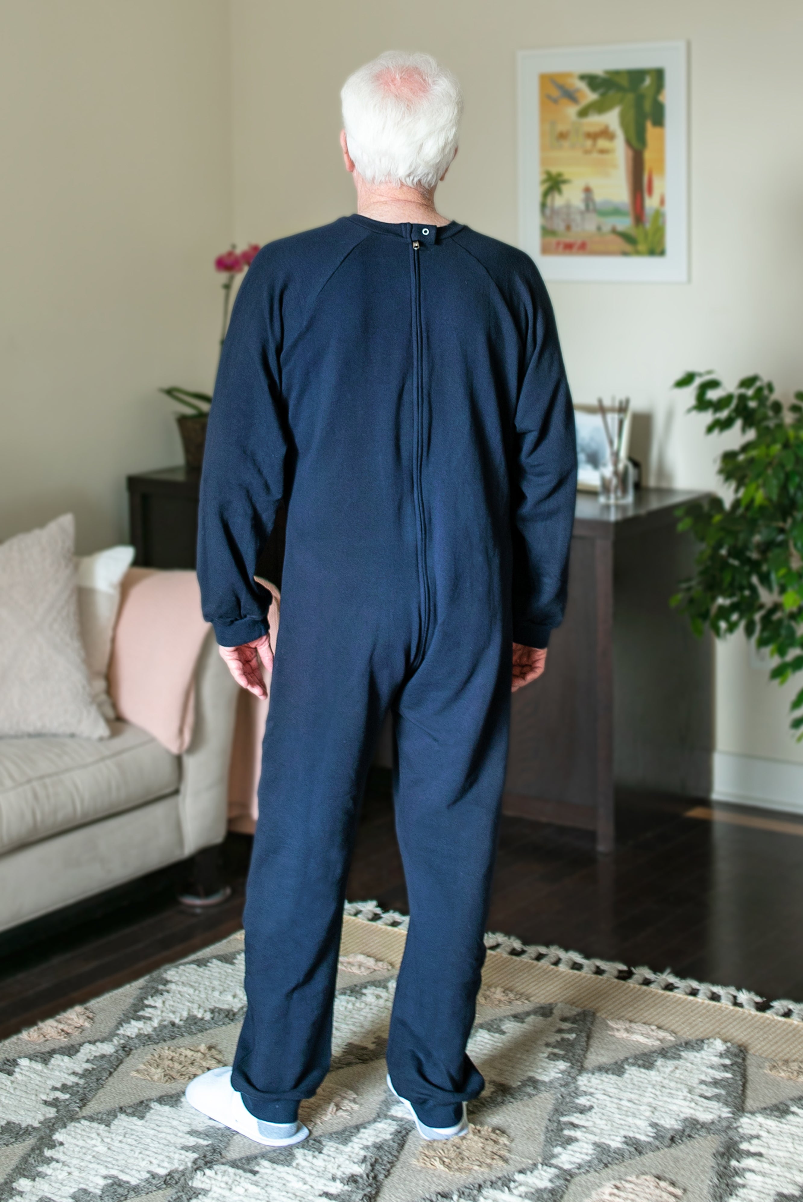 Clothing for Alzheimer's & Dementia - Anti-Strip & Incontinence Onesie/Jumpsuit